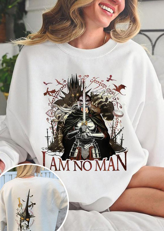 I Am No Man  LOTR 2 Sides Sweatshirt