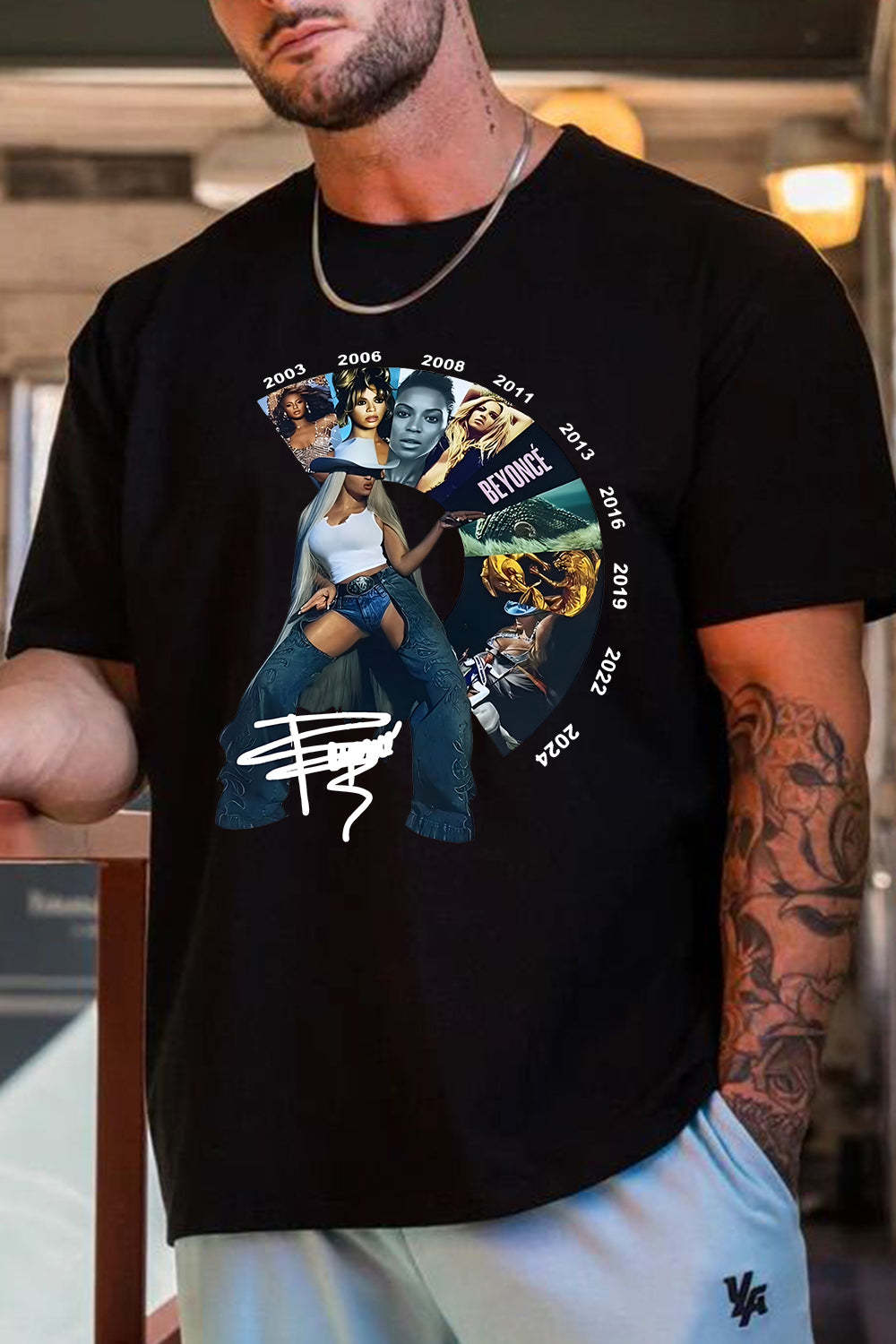 Beyoncé Carter Cowboy Tour Album Tee For Men