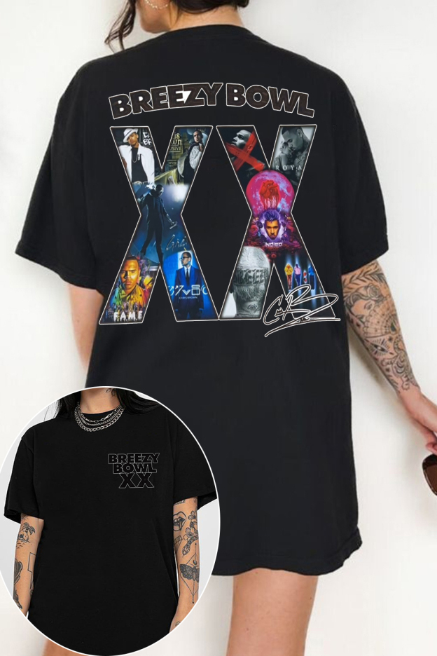 2 Sided chris b Graphic Shirt For Women