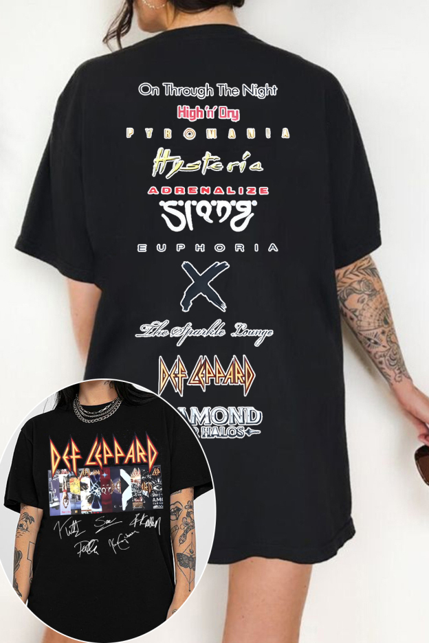 Defleppard 2-sided women printed tee