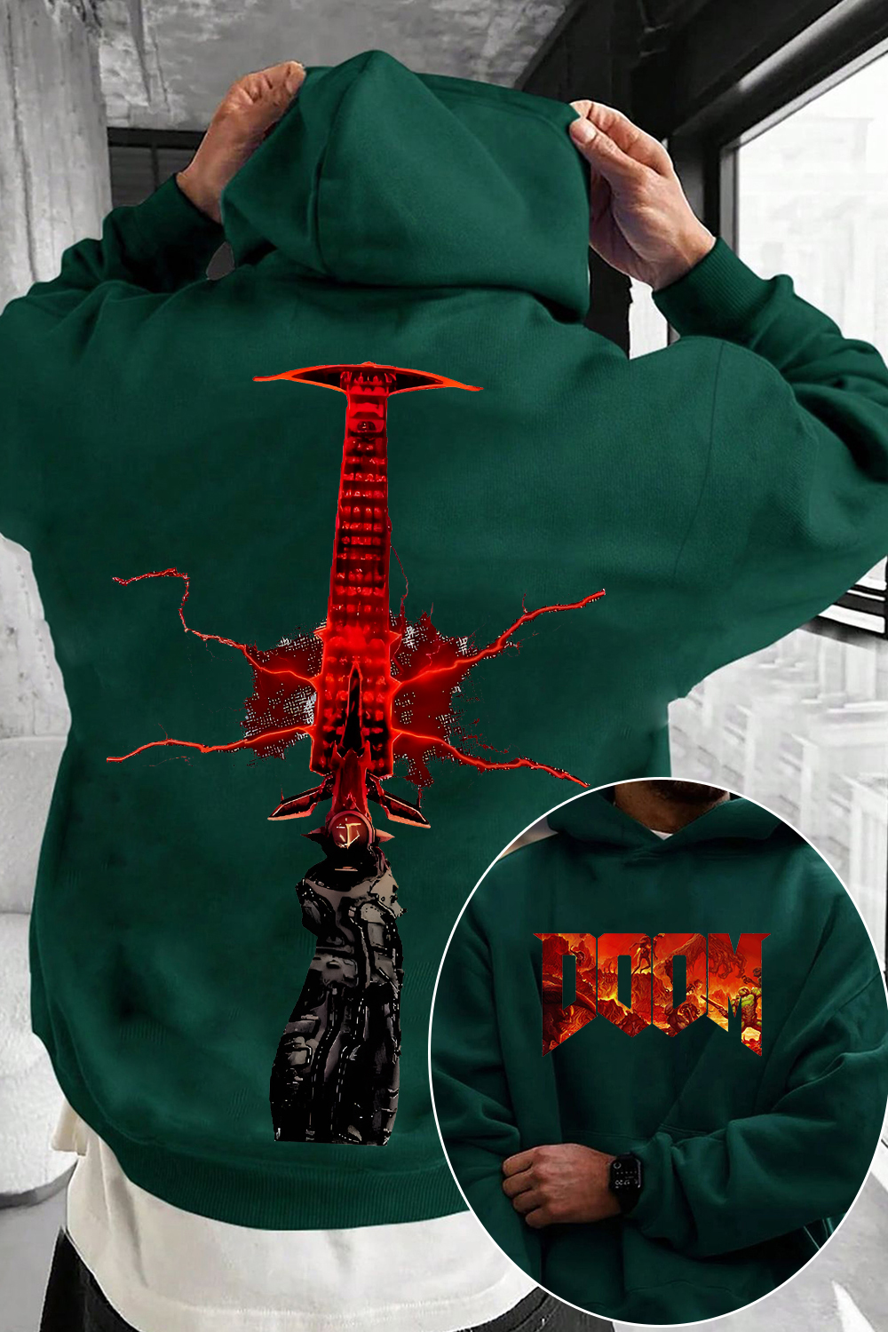 Doom Slayer Crucible Sword Hoodie