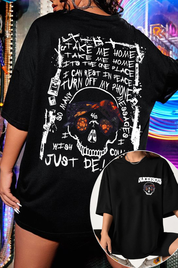 $uicideboy$Double-sided printed short-sleeved T-shirt