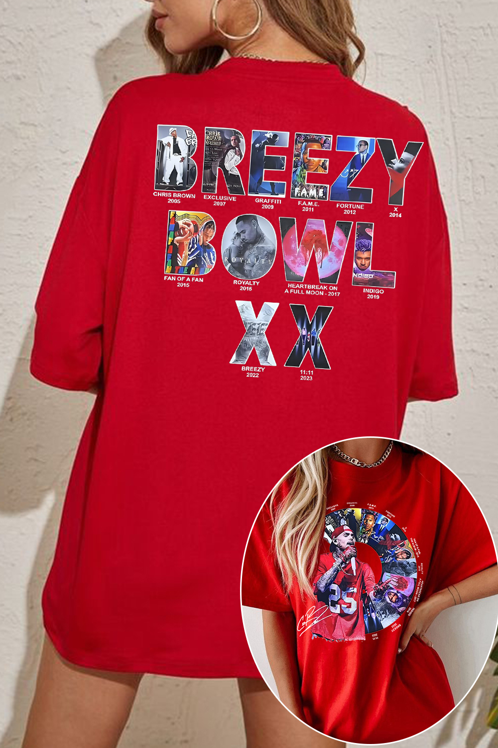 cb 2-side printed Tee For Women