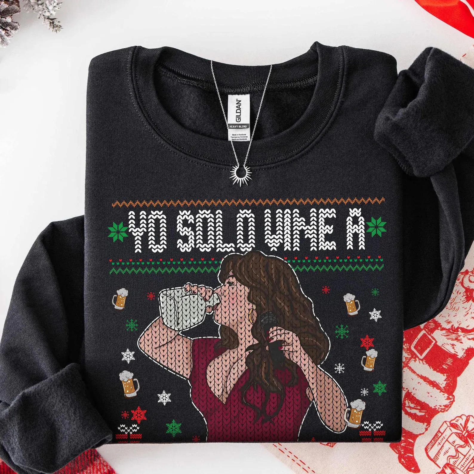 Jenni Rivera design ugly Christmas Sweatshirt