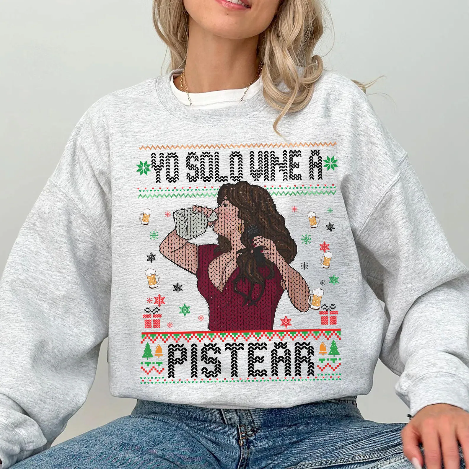 Jenni Rivera design ugly Christmas Sweatshirt