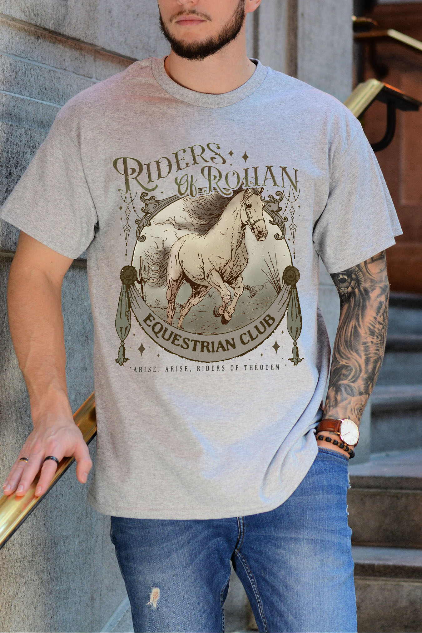 Riders Of Rohan Equestrian Club Tee For Men