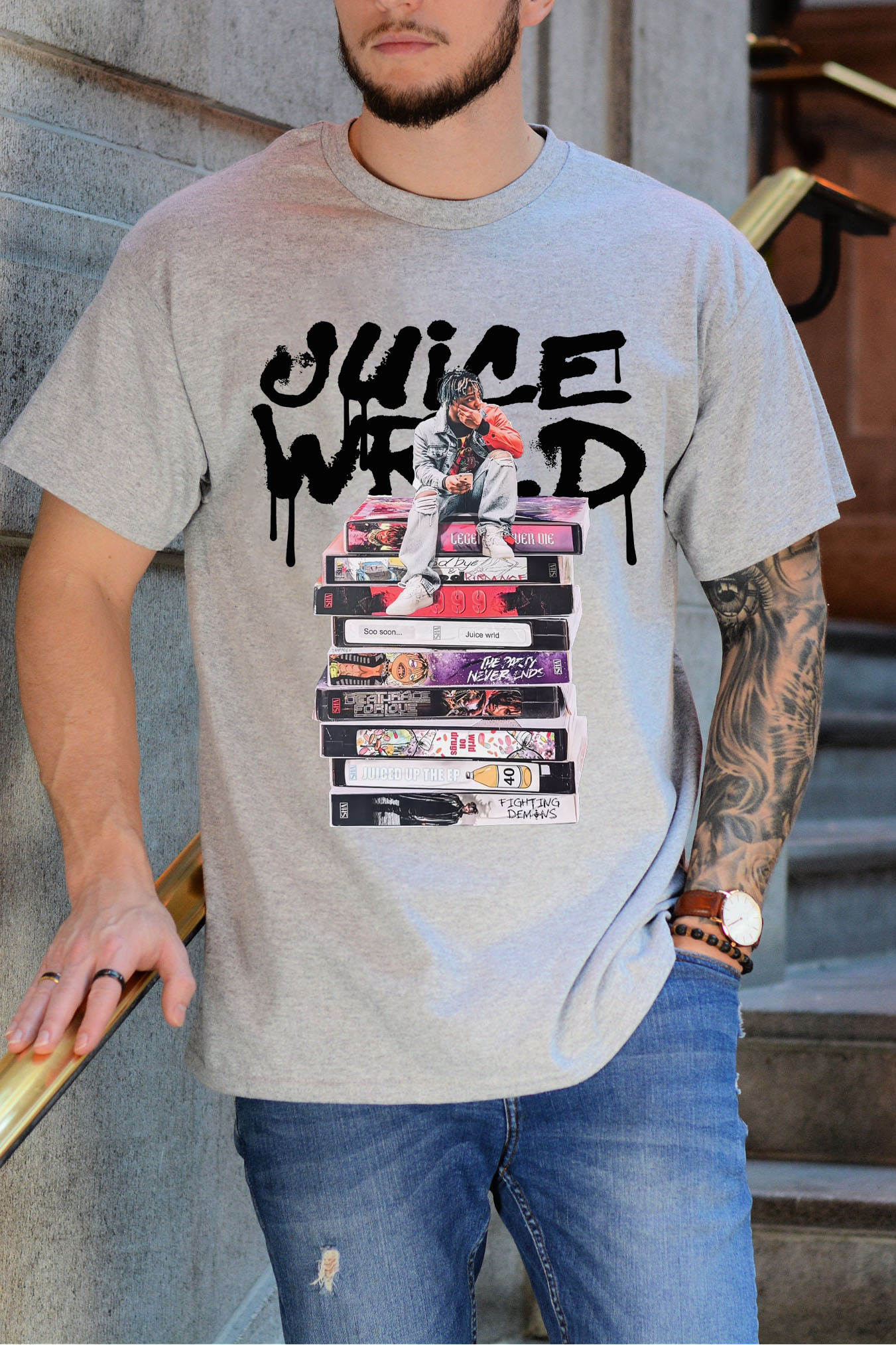 Juicewrld round neck men's T-shirt