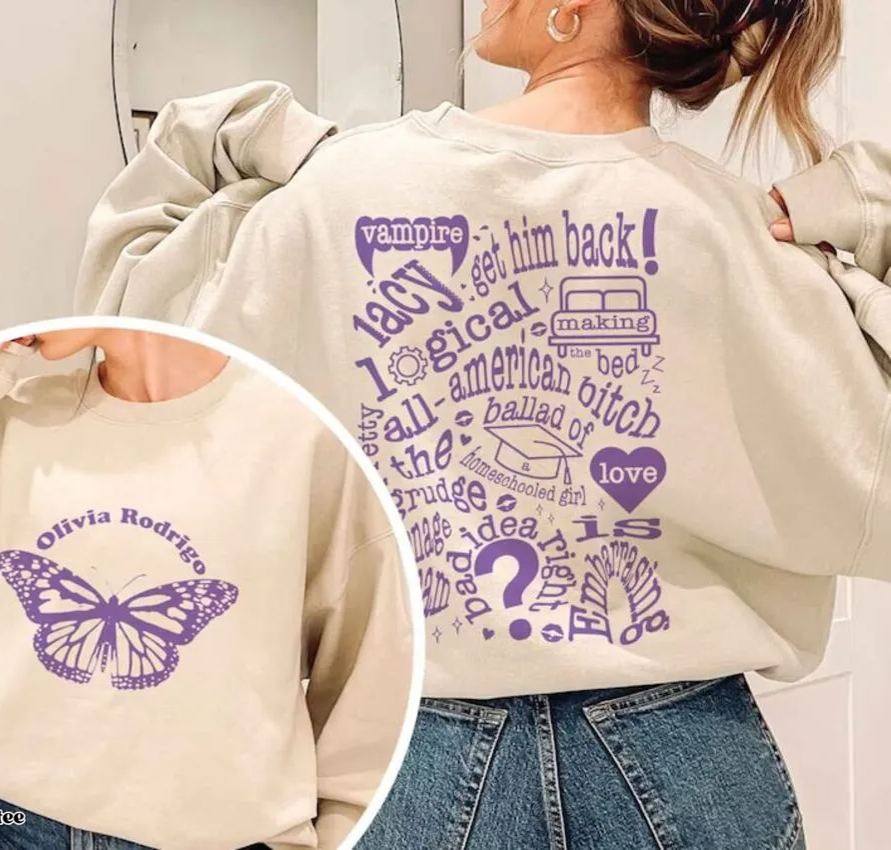 Olivia Rodrigo Guts Album Merch Tour Merch Sweatshirt