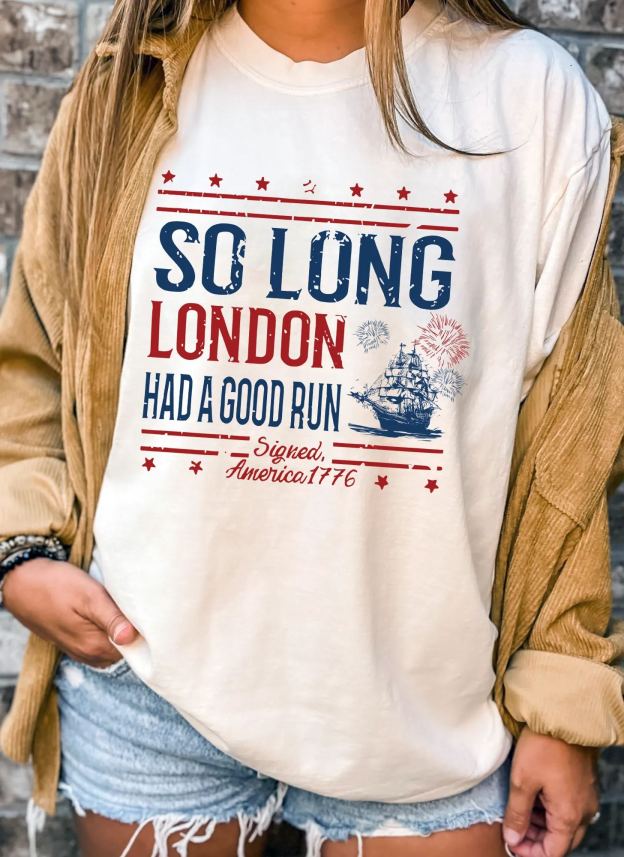Swiftie Fangirl So Long London 4th of July Shirt