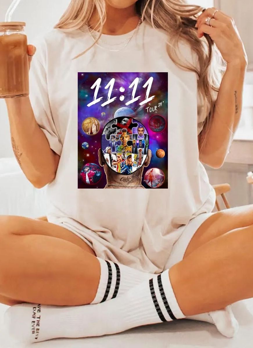 Chris Brown Albums Head Unisex T-shirt