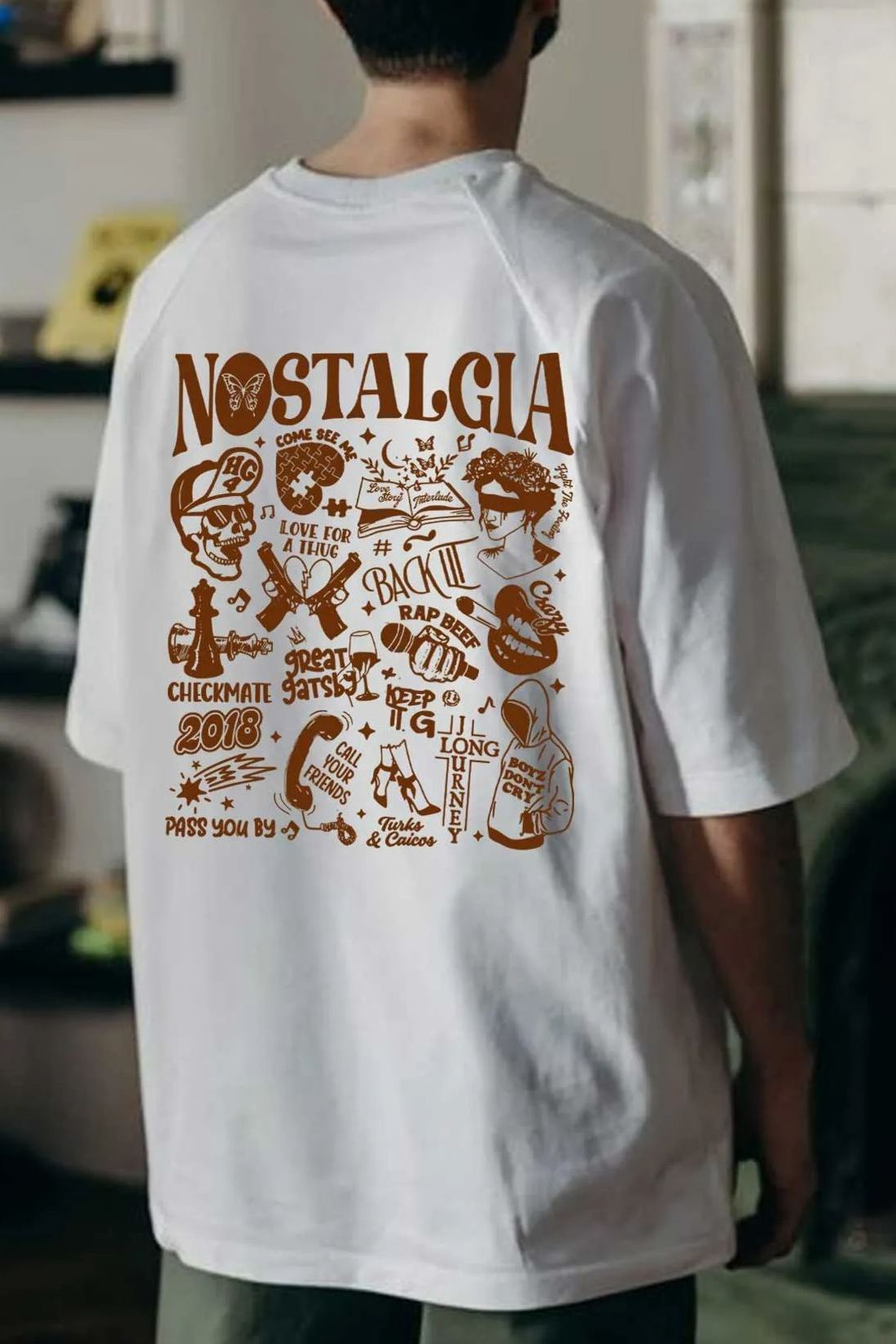 Rod Wave Nostalgia Album Shirt, Back Option Shirt-MEN