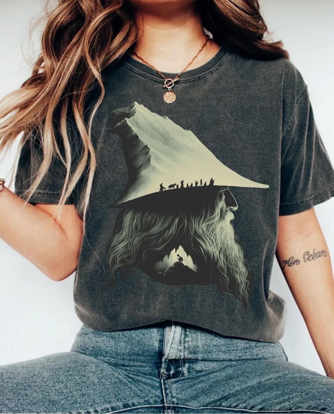 LOTR Gandalf Quote All We Have To Decide Front Vintage Shirt