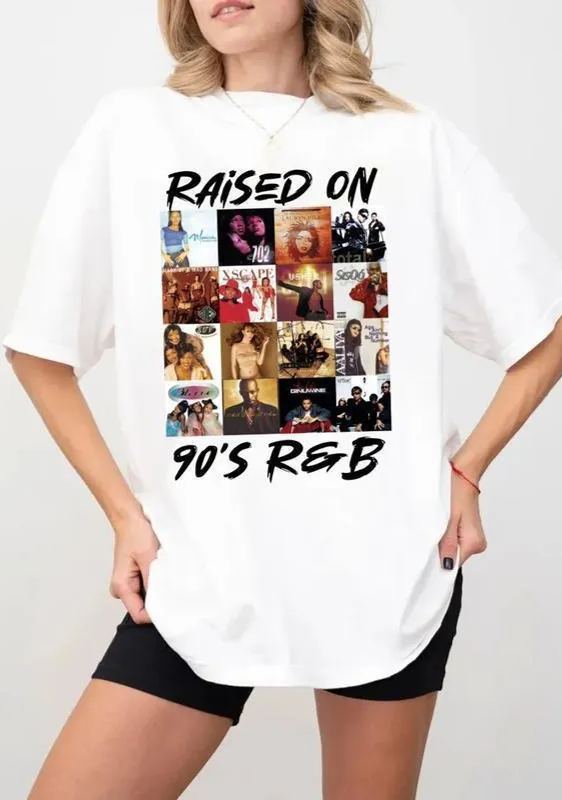 Raised On 90s R&B Album Music Artists Shirts
