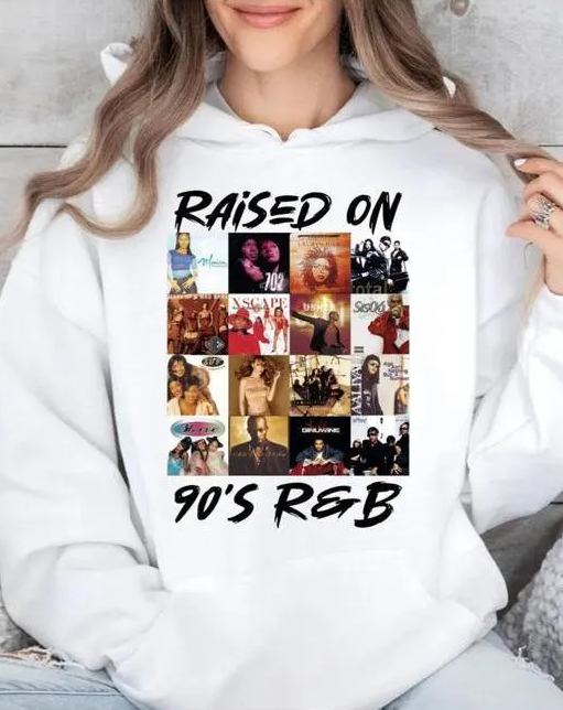 Raised On 90s R&B Album Music Artists-1 Hoodie