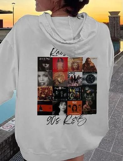 Raised On 90s R&B Album Music Artists Hoodie