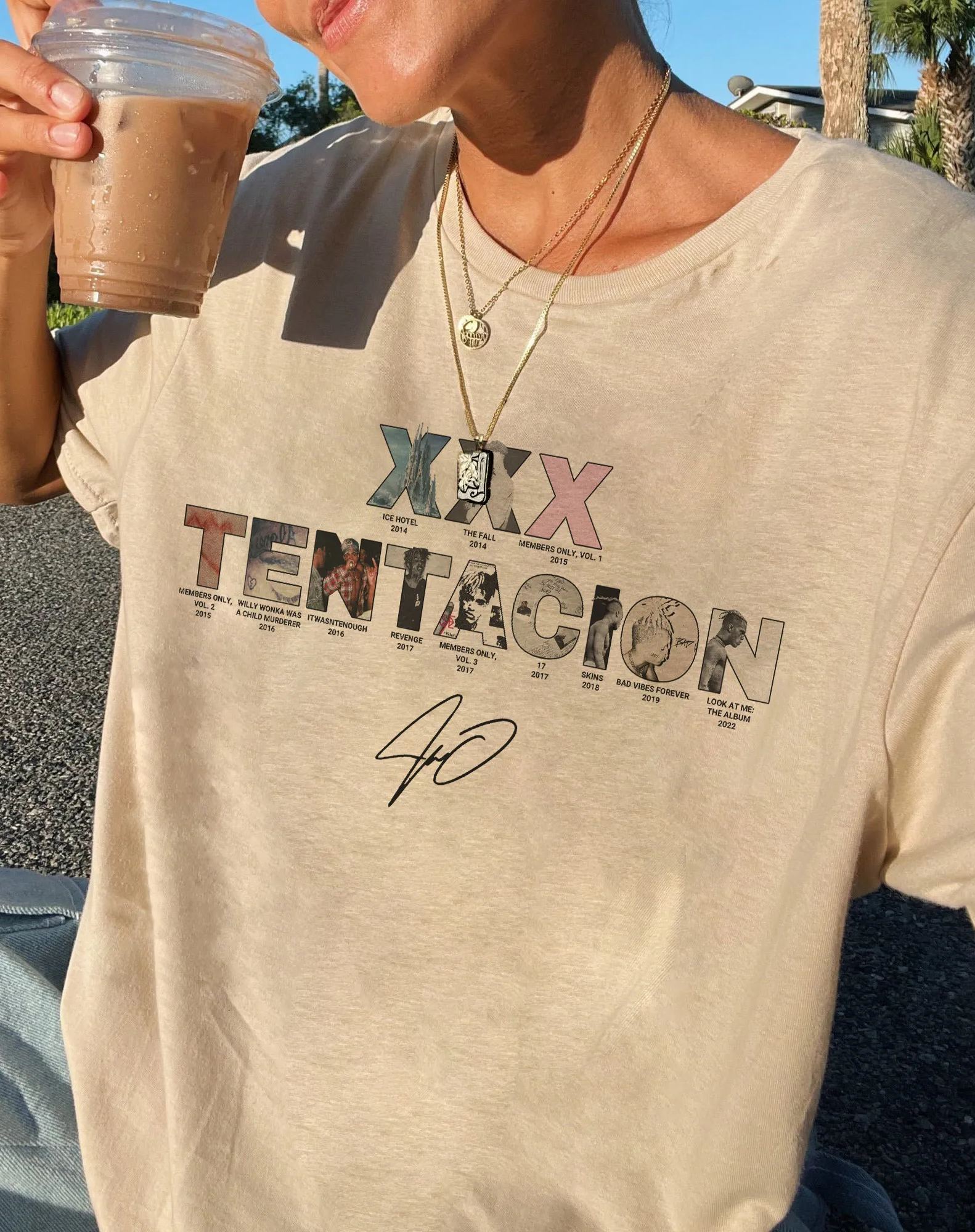 XXXTentacion Inspired Vintage Rap Shirt a6  Tee For Women