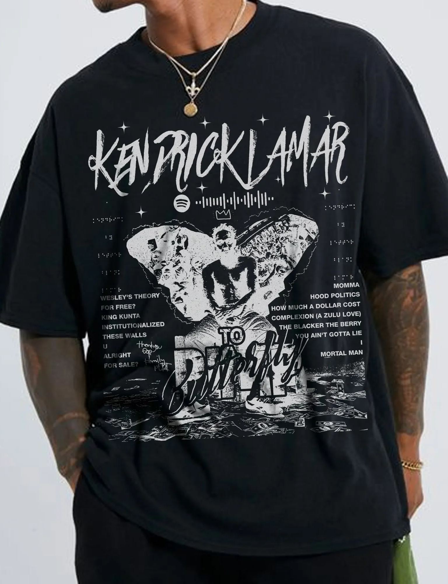 Kendrick Lamar Butterfly Album  Vintage – Shirt