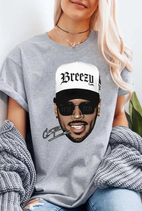 Breezy Chris Brown Merch Tee For Women