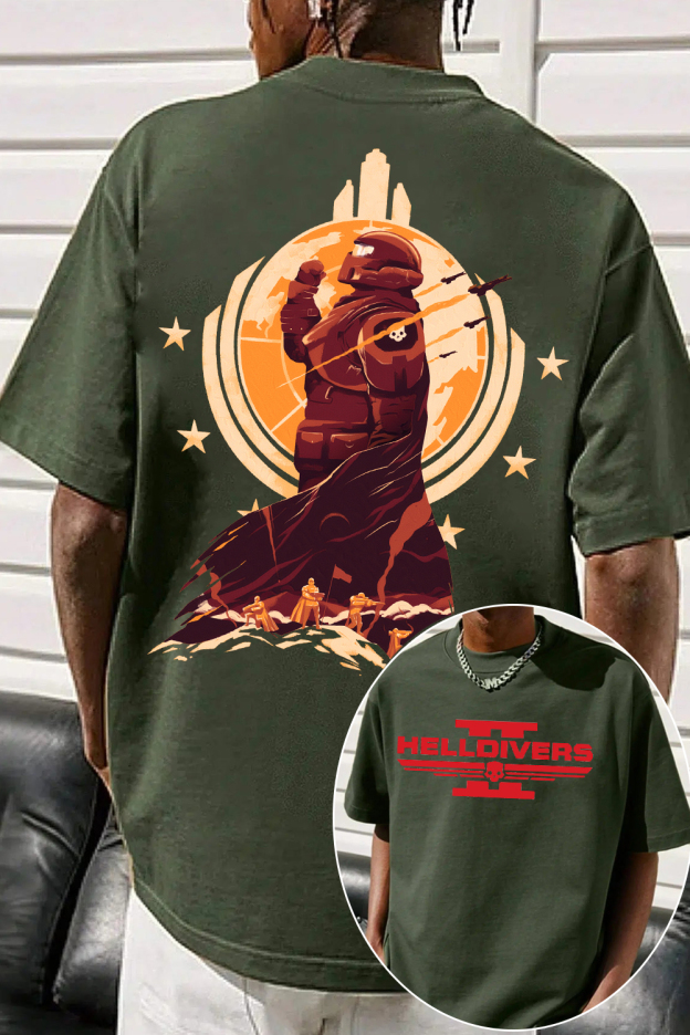 Helldivers 2 Oversized Vintage Unisex Shirt
