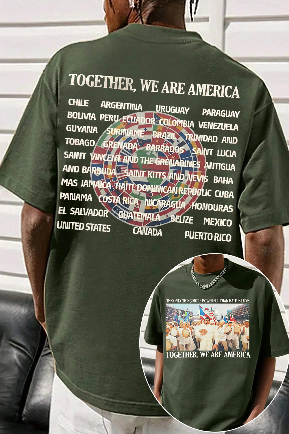 America BadBunny Tee For Men