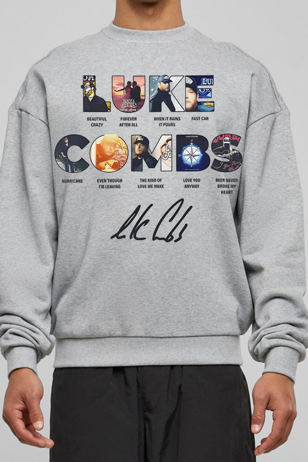 Luke Combs men's long-sleeved sweatshirt