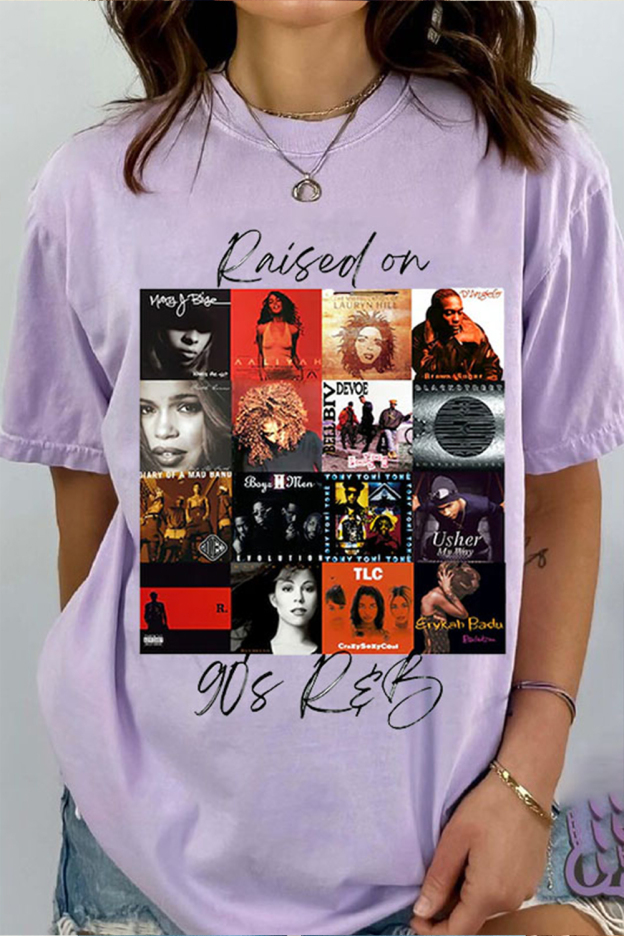 Raised on 90's R&B Album Cover Tshirts