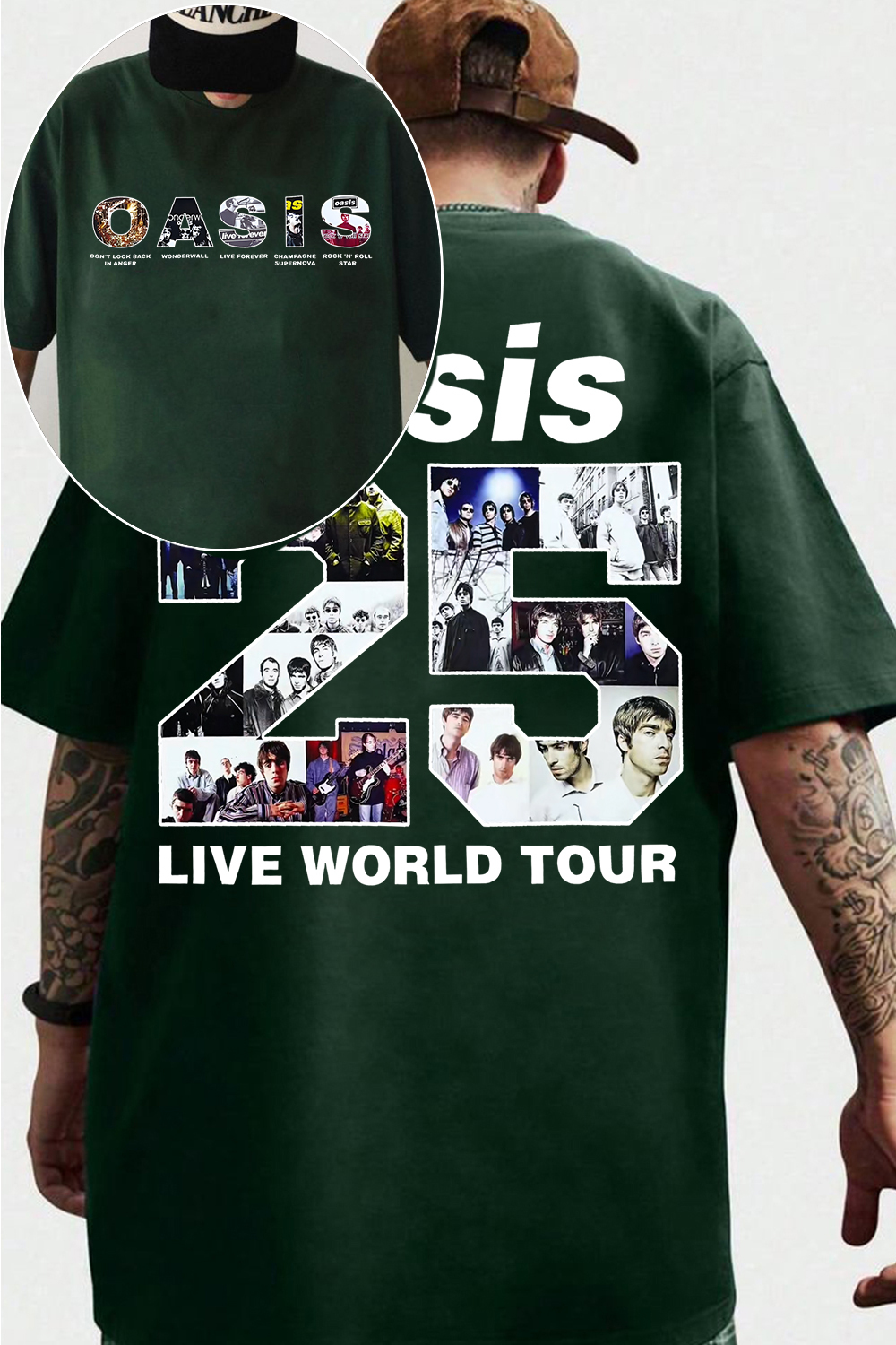 Oasis Unisex T Shirt Definitely Maybe Promo Official Reunion Tour 2025