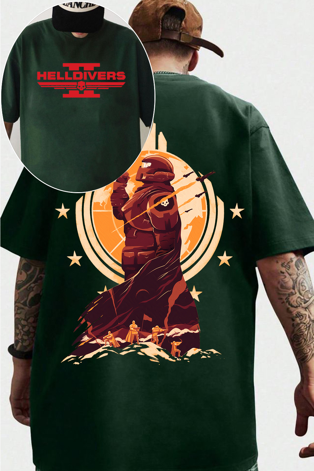 Helldivers 2 Oversized Vintage Unisex Shirt