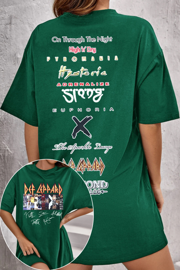 Defleppard 2-sided women printed tee