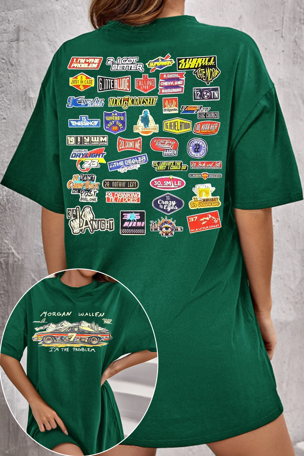 Morgan Wallen concert 2-sided women t-shirt