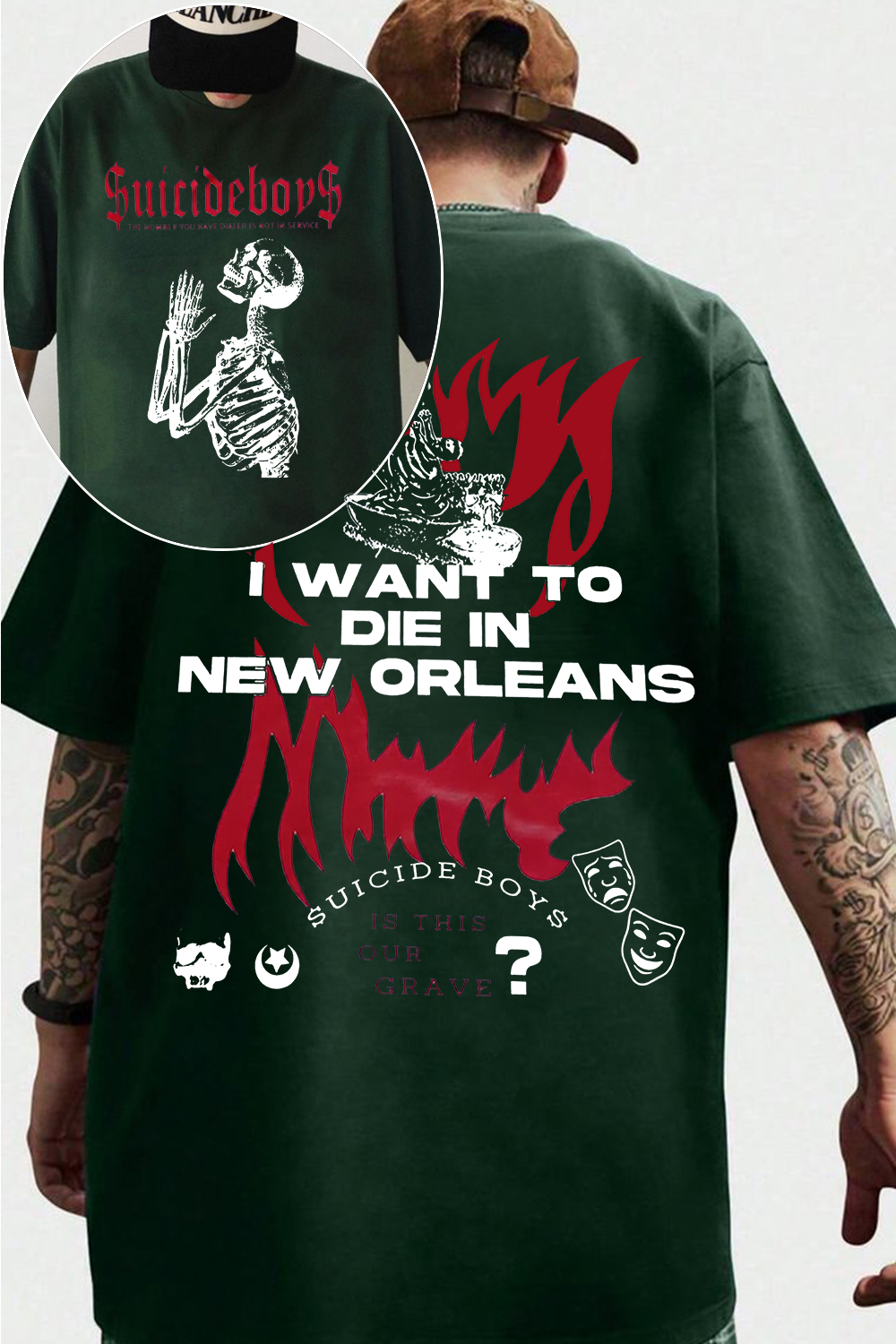 $uicideboy$ poster double-sided printed men's T-shirt