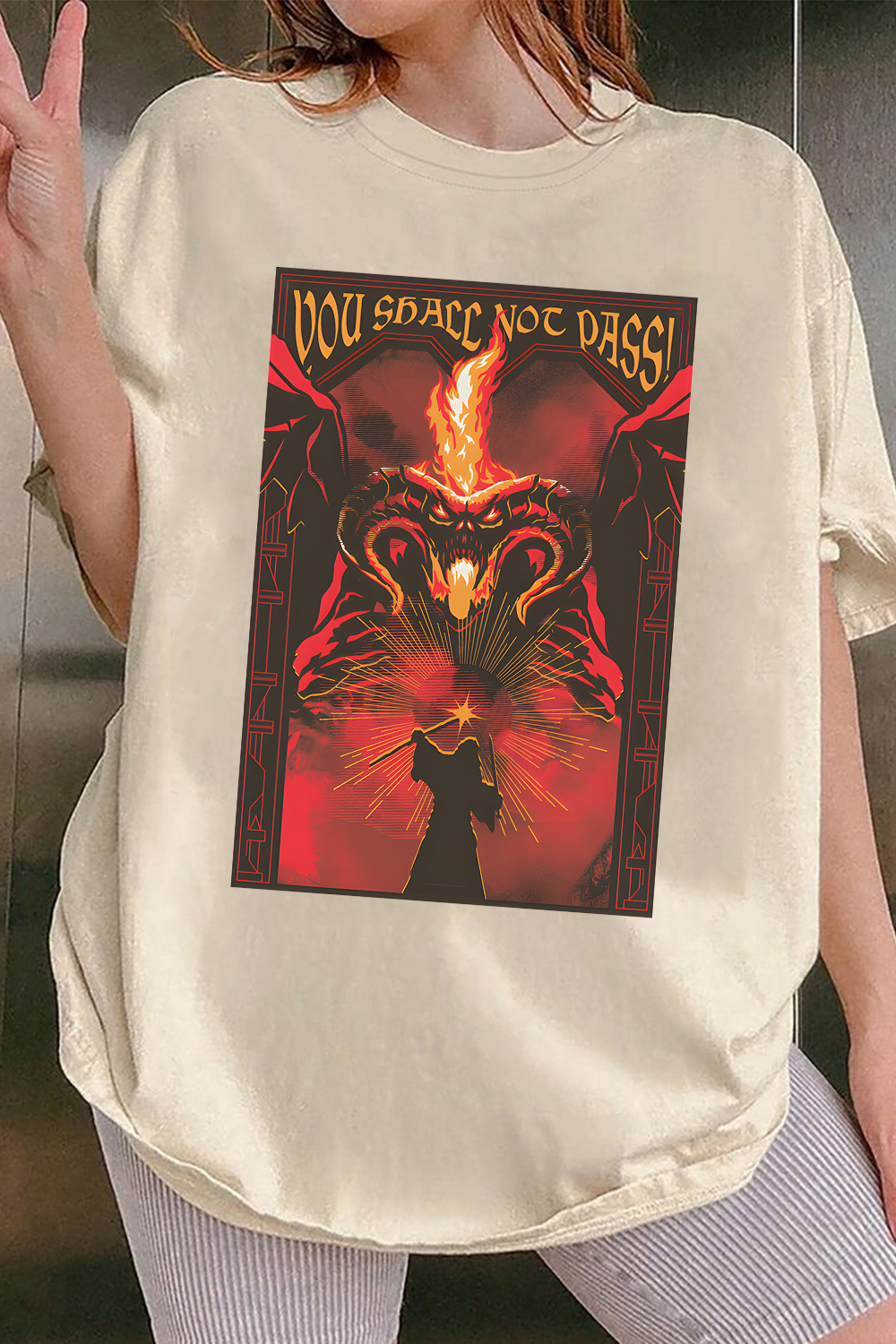 Fire and shadow clash LOTR Tee For Women