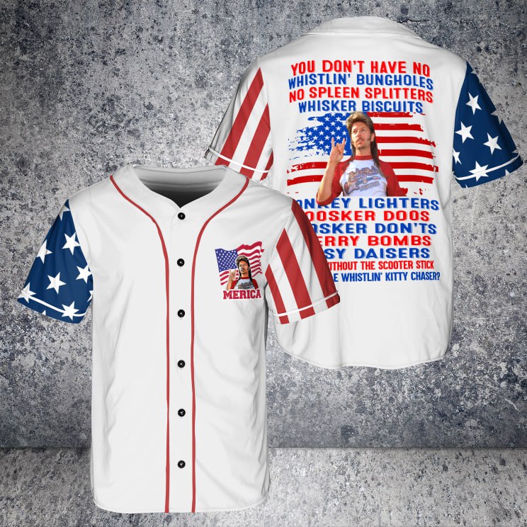 Merica 4th Of July Baseball Jersey