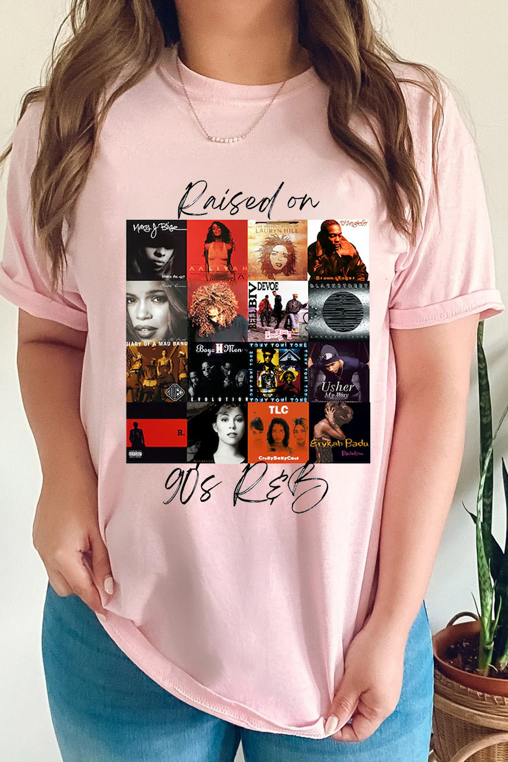 Raised on 90's R&B Album Cover Tshirts