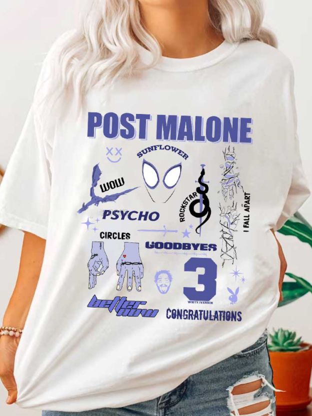 Post Malone Best Songs T-shirt