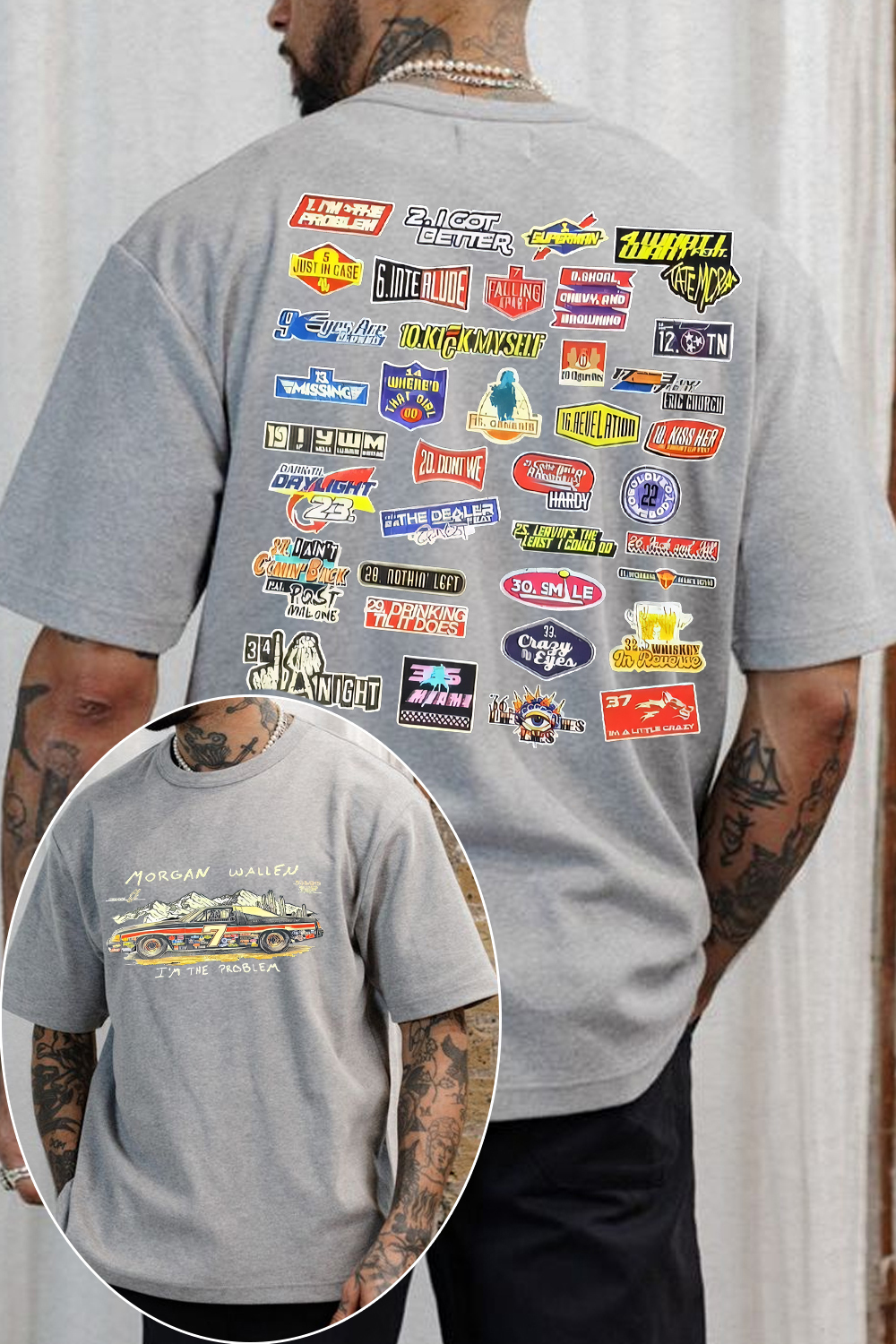 Morgan Wallen concert 2-sided t-shirt