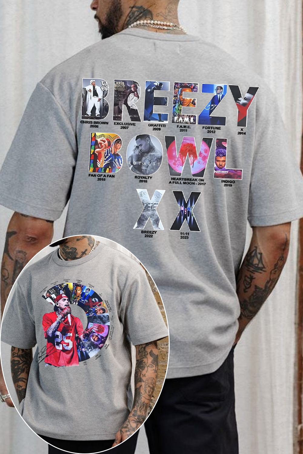 cb 2-side printed Tee For Men