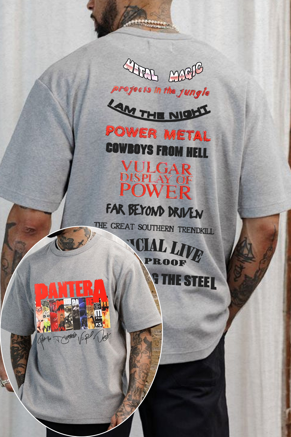 Pantera 2-side printed short-sleeved T-shirt
