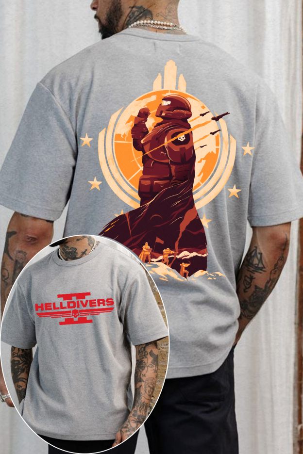 Helldivers 2 Oversized Vintage Unisex Shirt