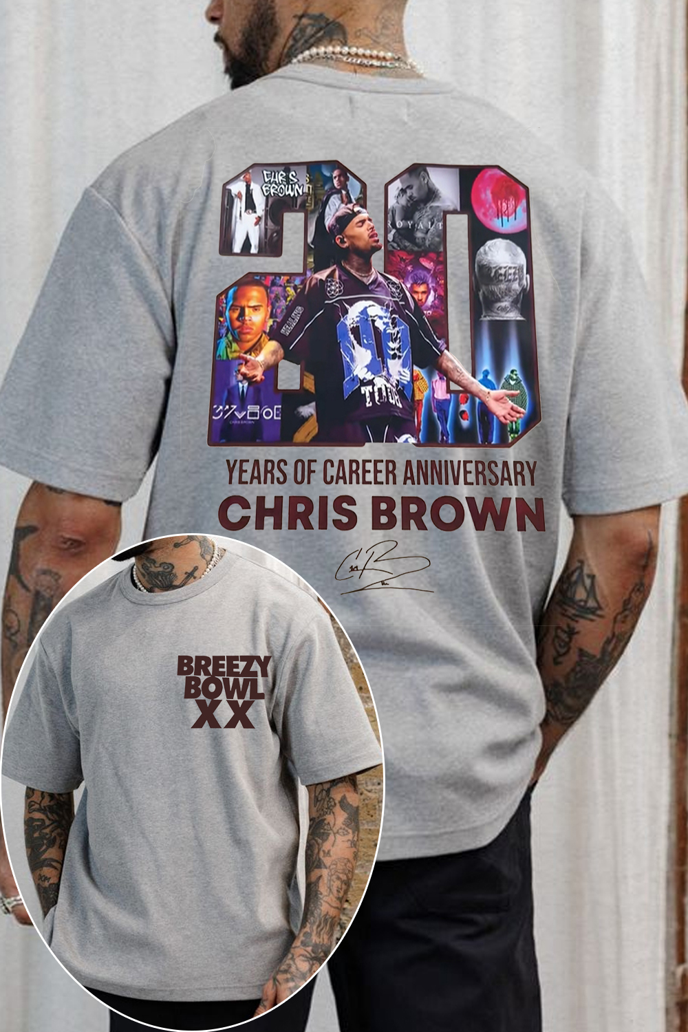 chrisbrown 2025 tour print t-shirt