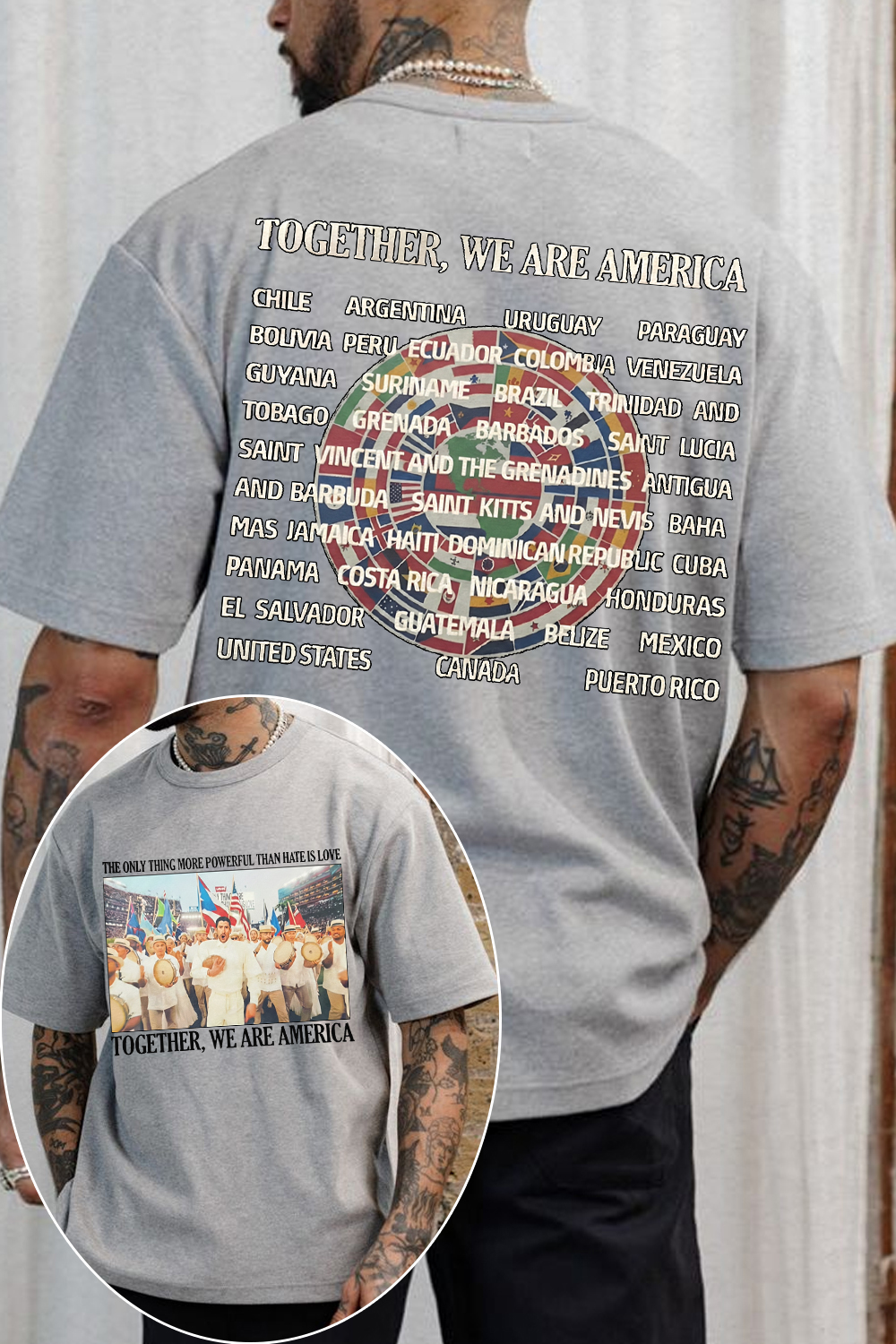 America BadBunny Tee For Men