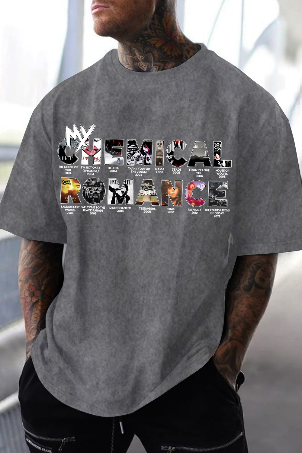  Washed cotton MCR concert 2025 men's T-Shirt