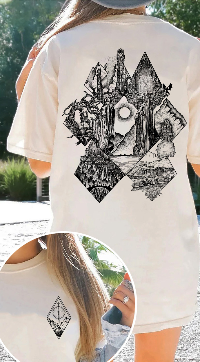 Middle Earth Lotr Tee For Women