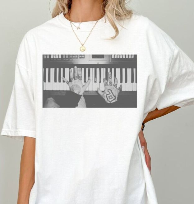 Shirt White Tee Mac Tshirt Miller Piano Gifts Rapper Tees