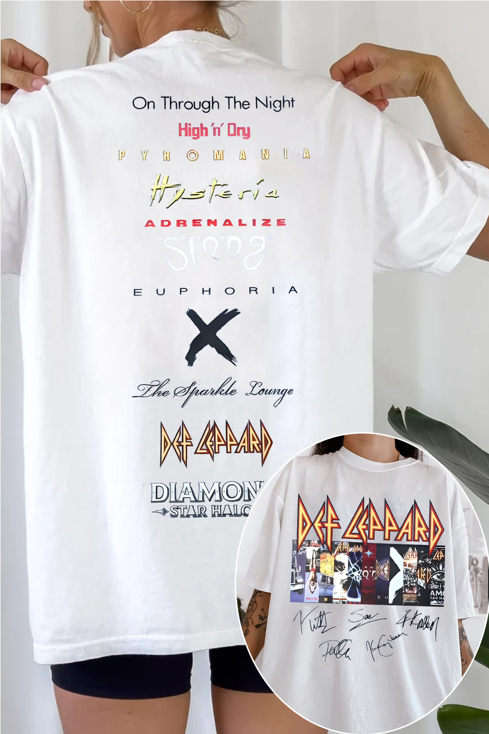 Defleppard 2-sided women printed tee