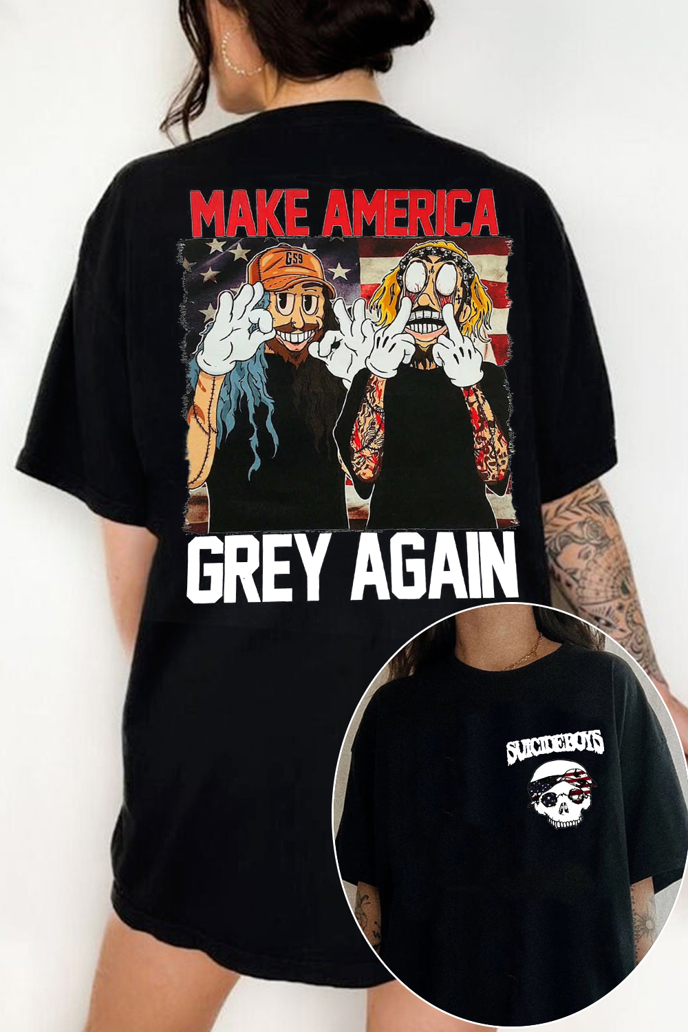 greyday double-sided printed short-sleeved T-shirt