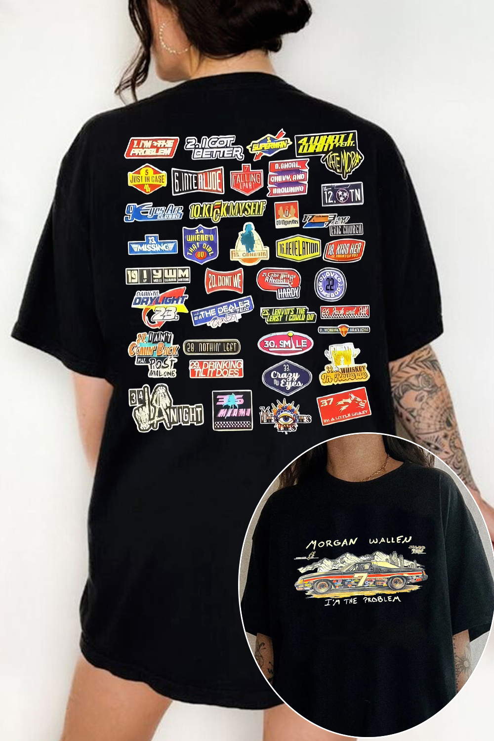 Morgan Wallen concert 2-sided women t-shirt