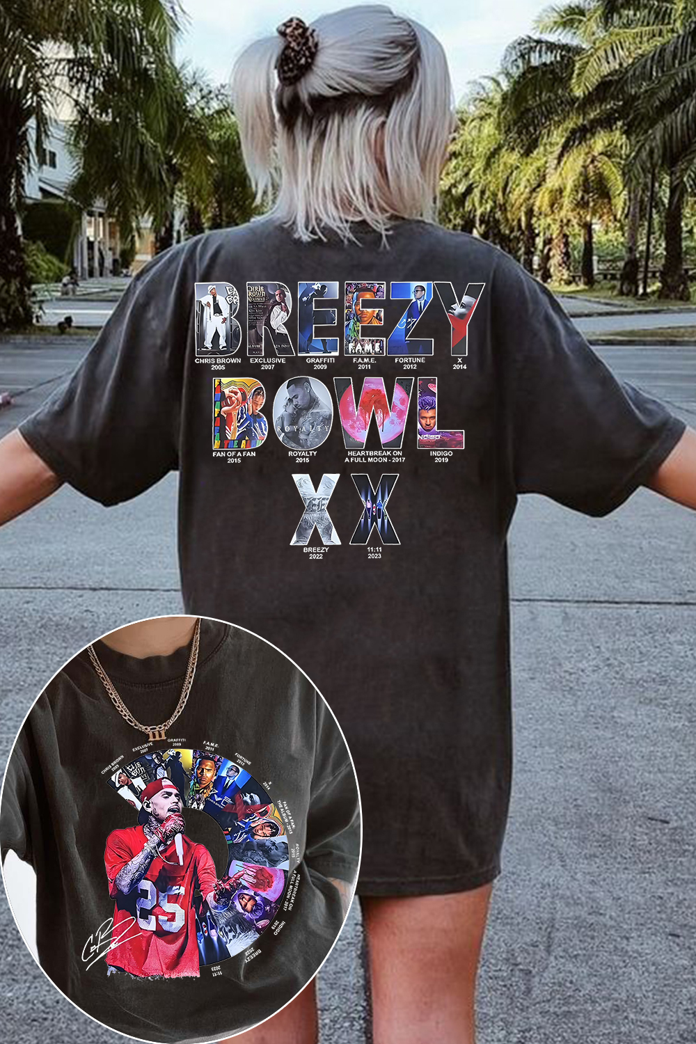 cb 2-side printed Tee For Women