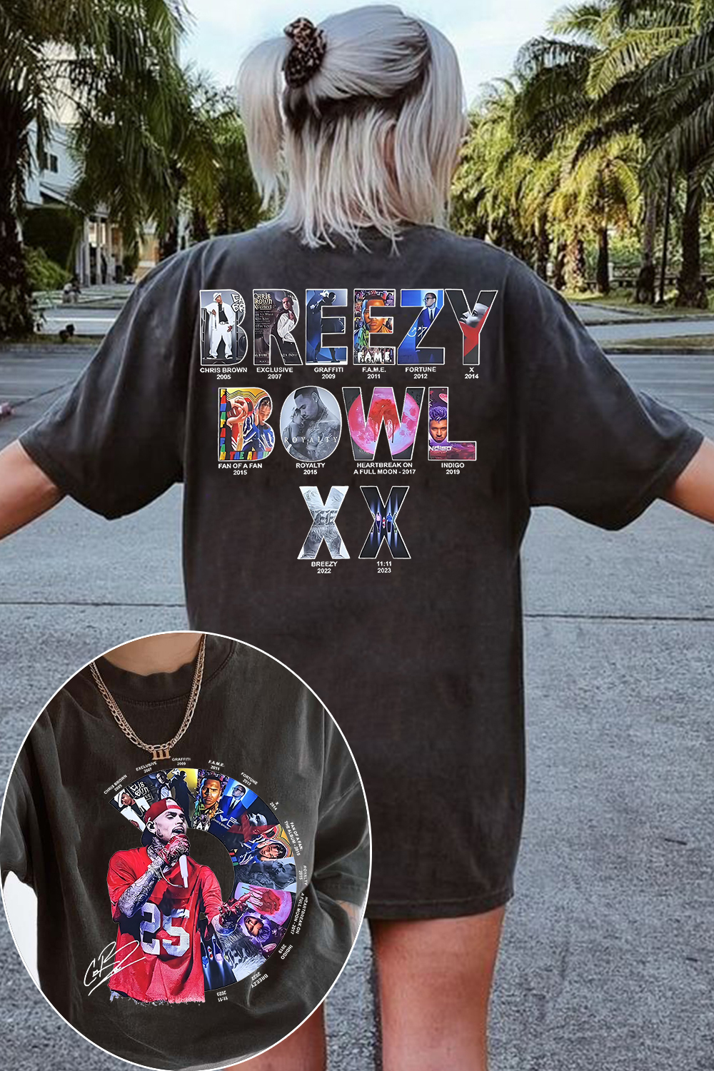 cb 2-side printed Tee For Women