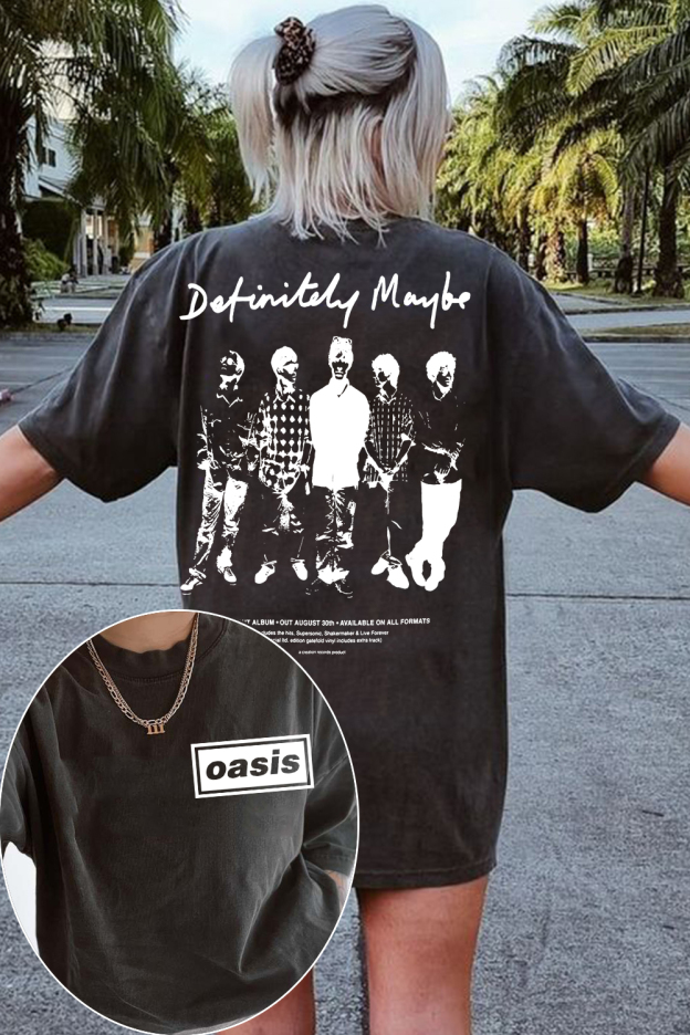Oasis Unisex T Shirt Definitely Maybe Promo Official Reunion Tour 2025
